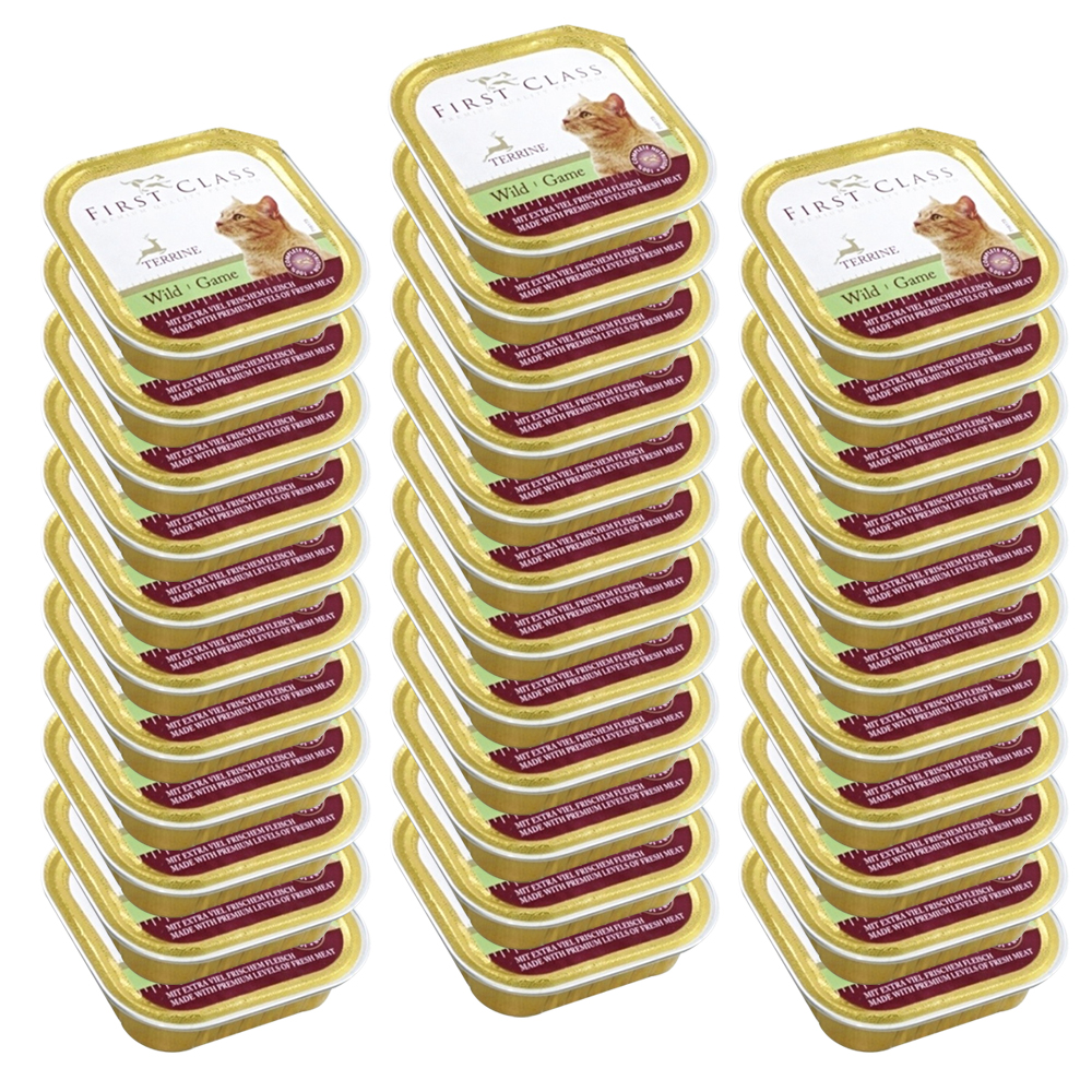 Akinu FIRST CLASS Zvěřinová paštika pro kočky 34 x 100 g Akinu