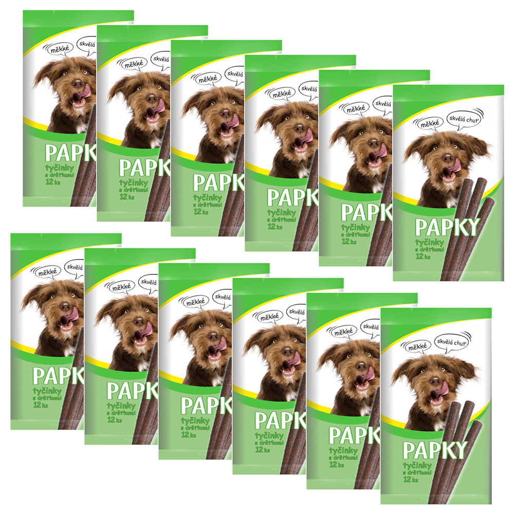Akinu PAPKY Tyčinky s dršťkami pamlsek pro psy 12 x 12 ks Akinu