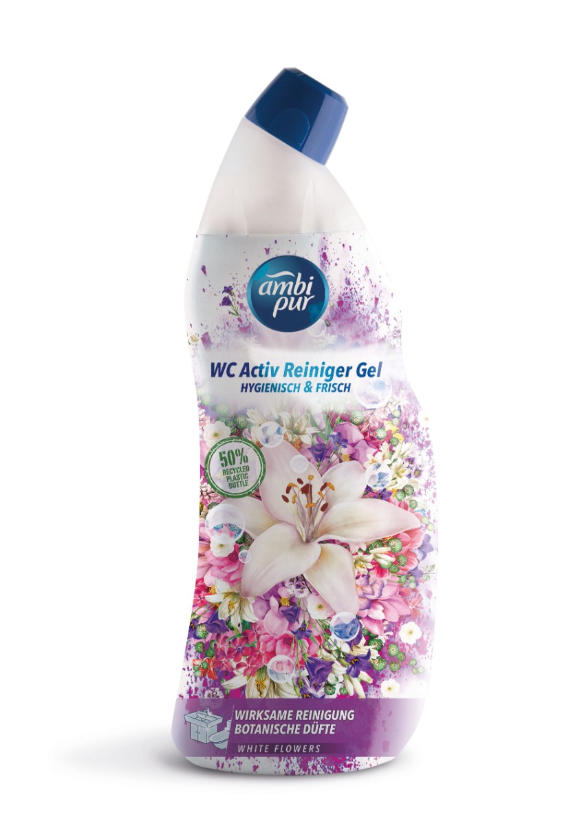 Ambi Pur WC Active gel bílé květy 750 ml Ambi Pur