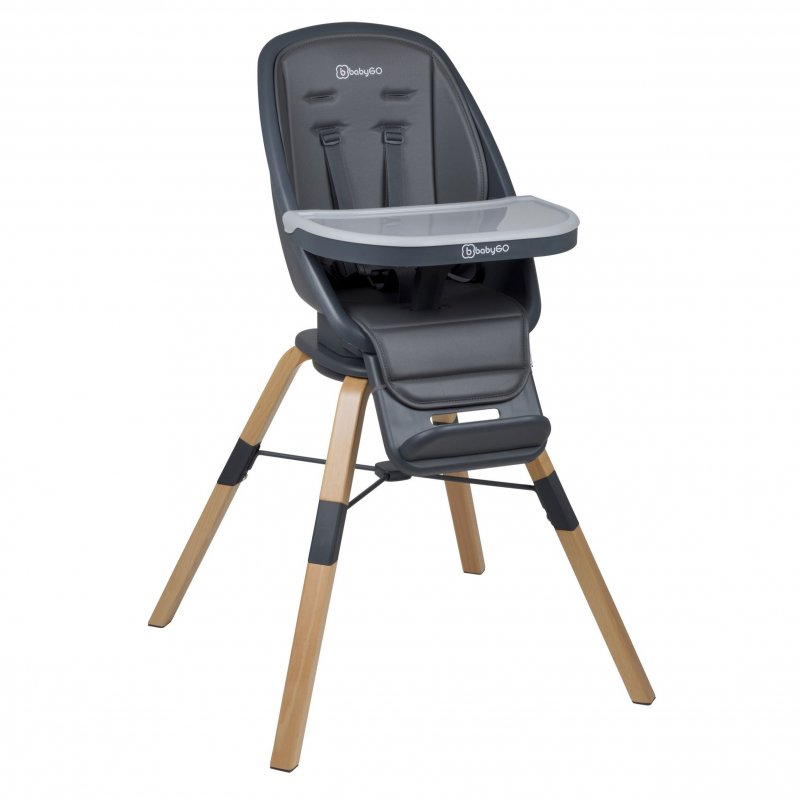 BABYGO jídelní židlička CAROU 360° Grey BABYGO