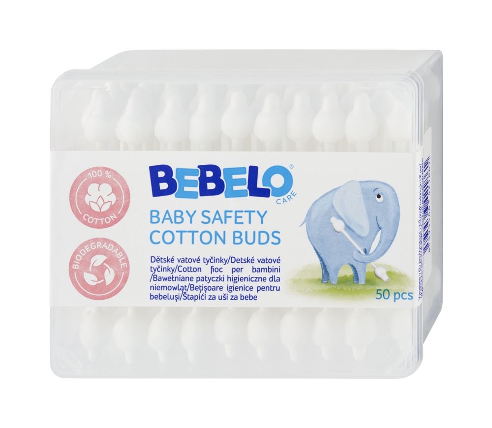BEBELO Baby Cotton Buds vatové tyčinky 50 ks BEBELO
