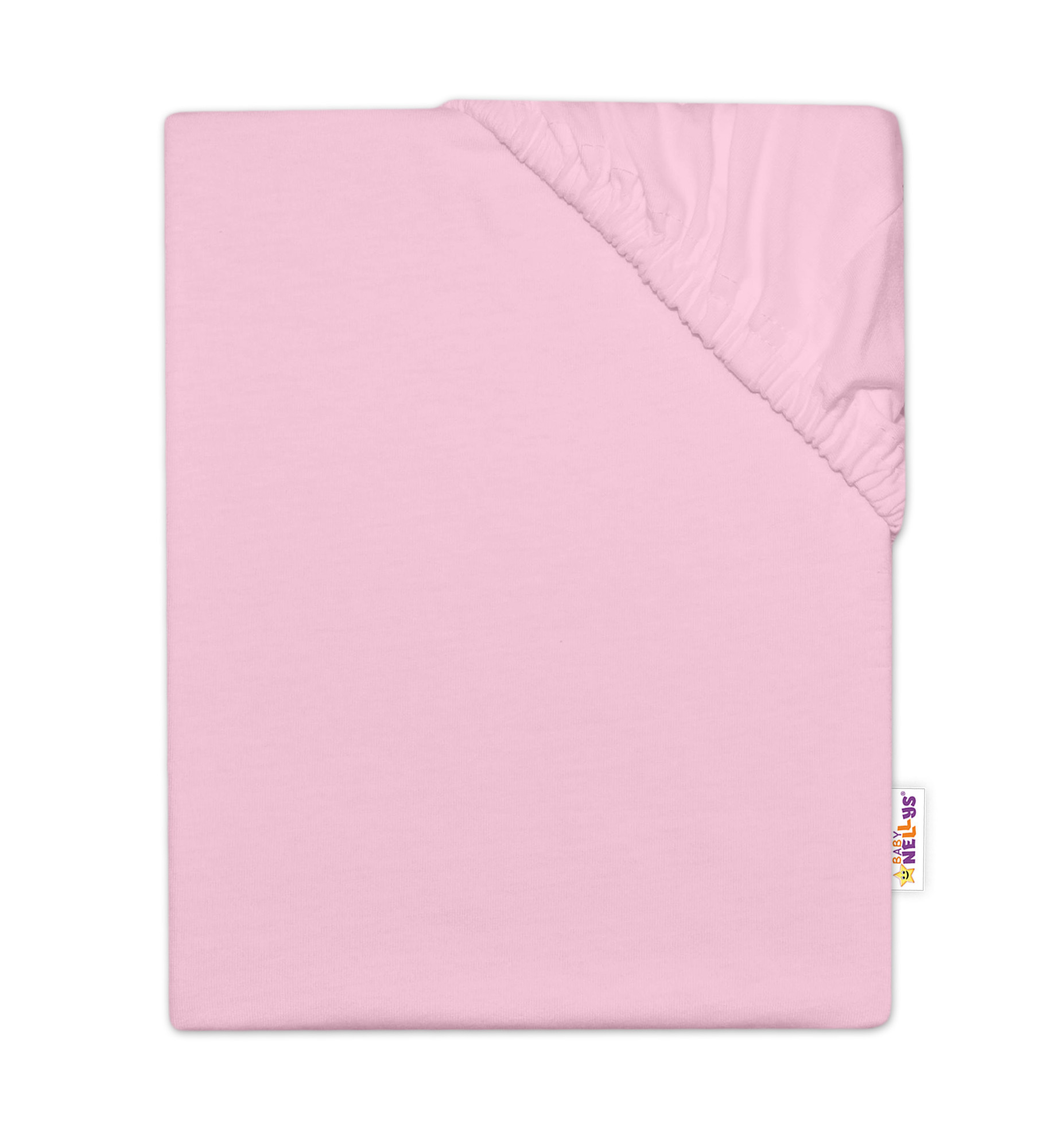 Baby Nellys Dětské jersey prostěradlo do postýlky - sv. růžová Baby Nellys