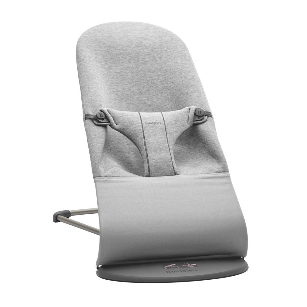 BabyBjörn Lehátko Bliss Light Grey 3D Jersey s hračkou Soft Friends BabyBjörn