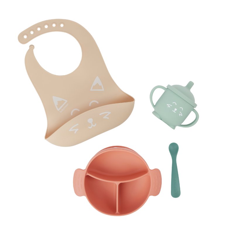 Babymoov silikonová jídelní sada LEARN´ISY KIT Fox Babymoov