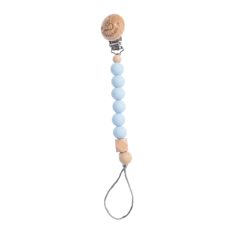Biberschatz držák dudlíku Pastel Blue Biberschatz
