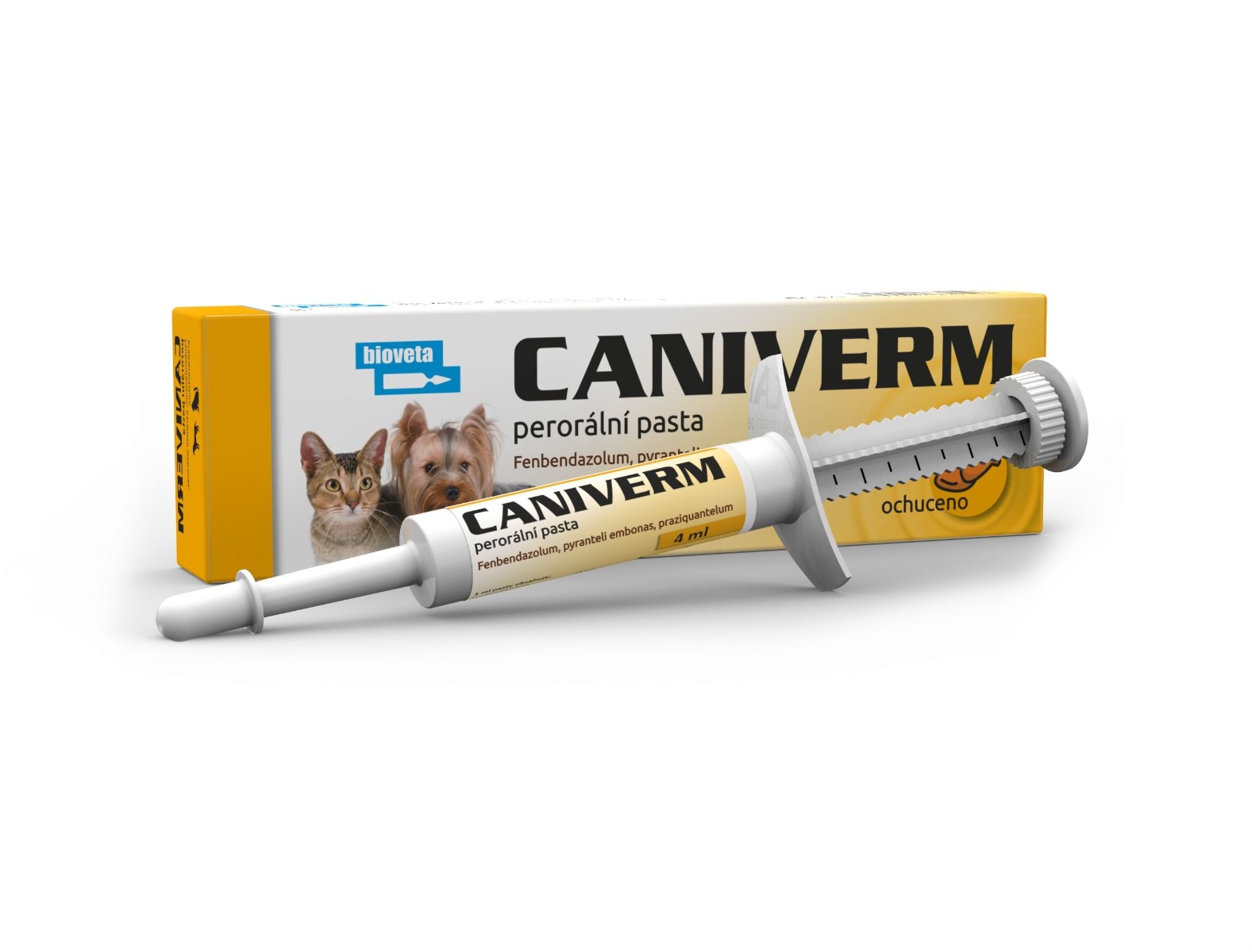 Bioveta Caniverm Perorální pasta pro psy a kočky 4 ml Bioveta