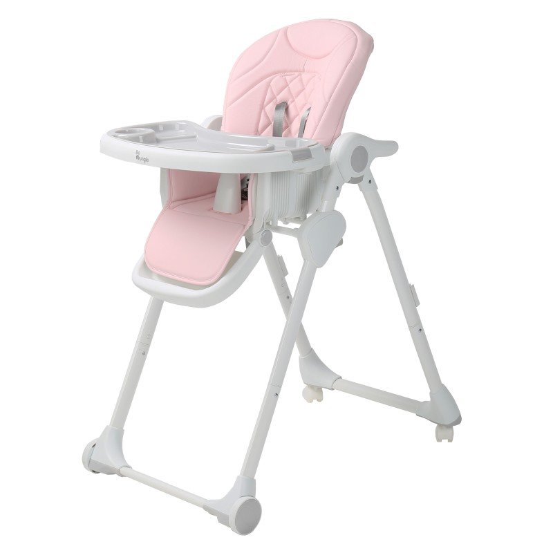 Bo Jungle jídelní židlička B-DINNER CHAIR WHEELY Pink Bo Jungle