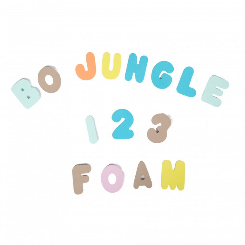 Bo Jungle pěnové hračky do vany ČÍSLICE a PÍSMENA 36ks Bo Jungle