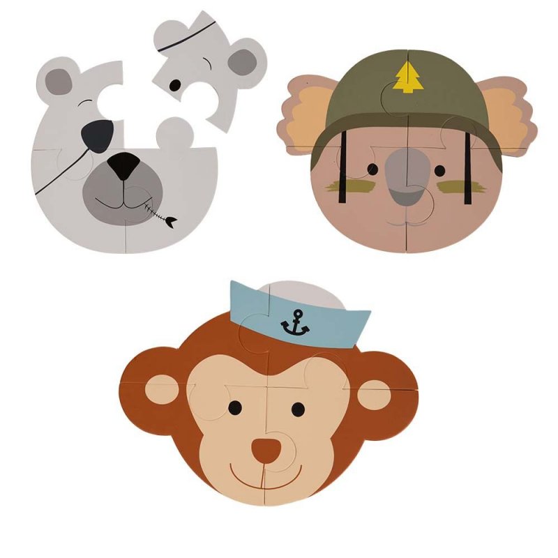 Bo Jungle pěnové puzzle B-Animal Monkey/Bear/Koala Bo Jungle
