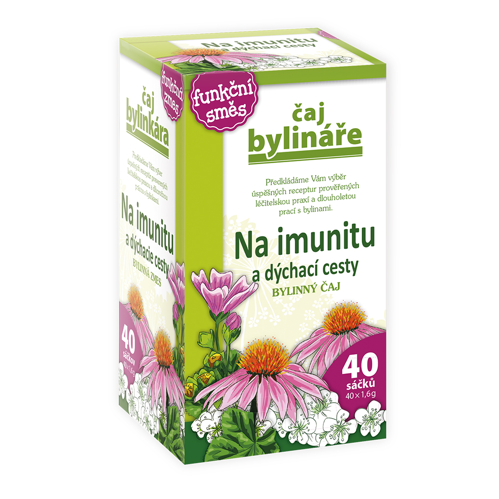 Čaj bylináře Na imunitu a dýchací cesty nálevové sáčky 40x1