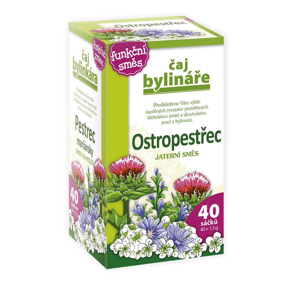 Čaj bylináře Ostropestřec - jaterní směs nálevové sáčky 40x1