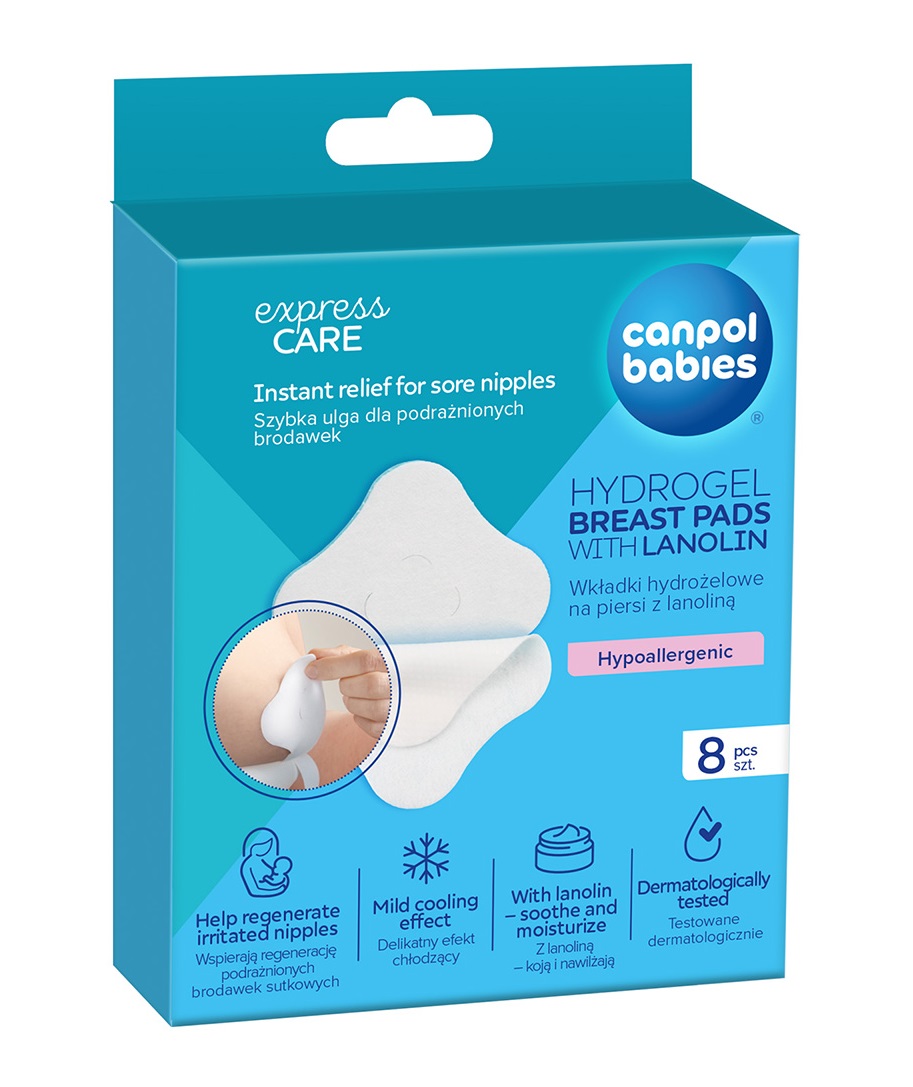 Canpol babies Hydrogelové prsní polštářky s lanolinem 8 ks Canpol babies