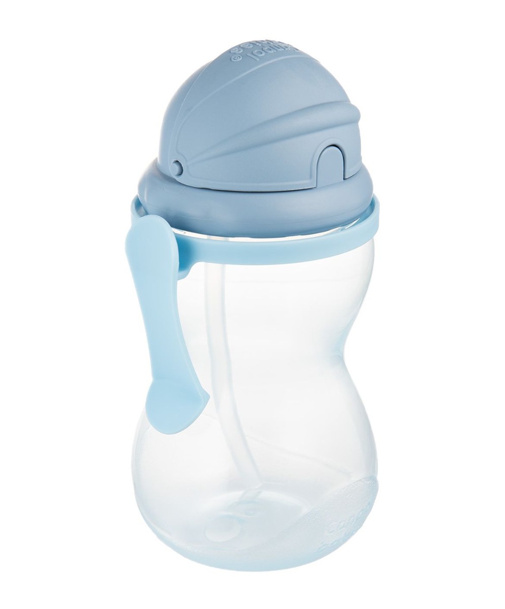 Canpol babies Sportovní lahev se slámkou modrá 370 ml Canpol babies