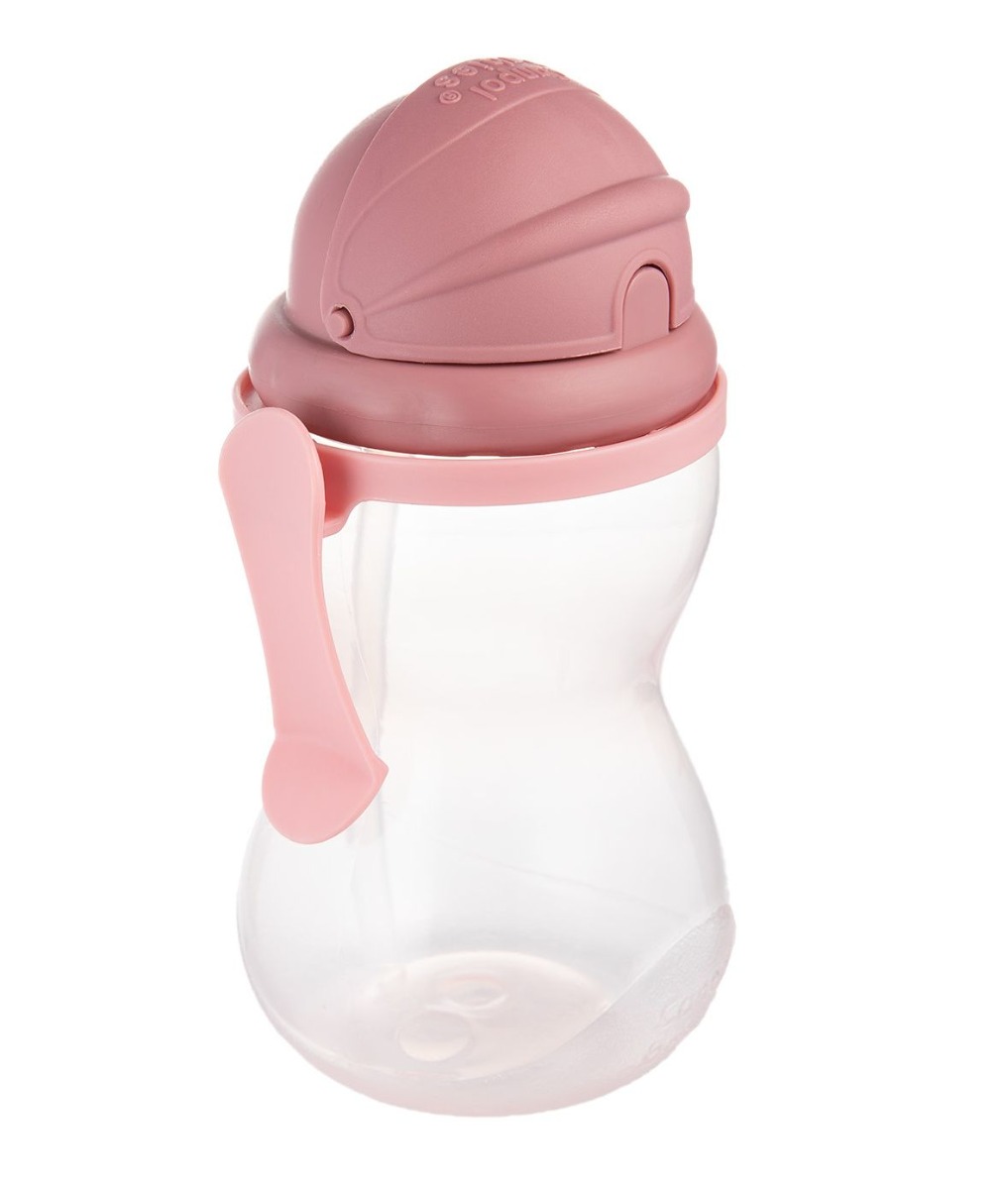 Canpol babies Sportovní lahev se slámkou růžová 370 ml Canpol babies