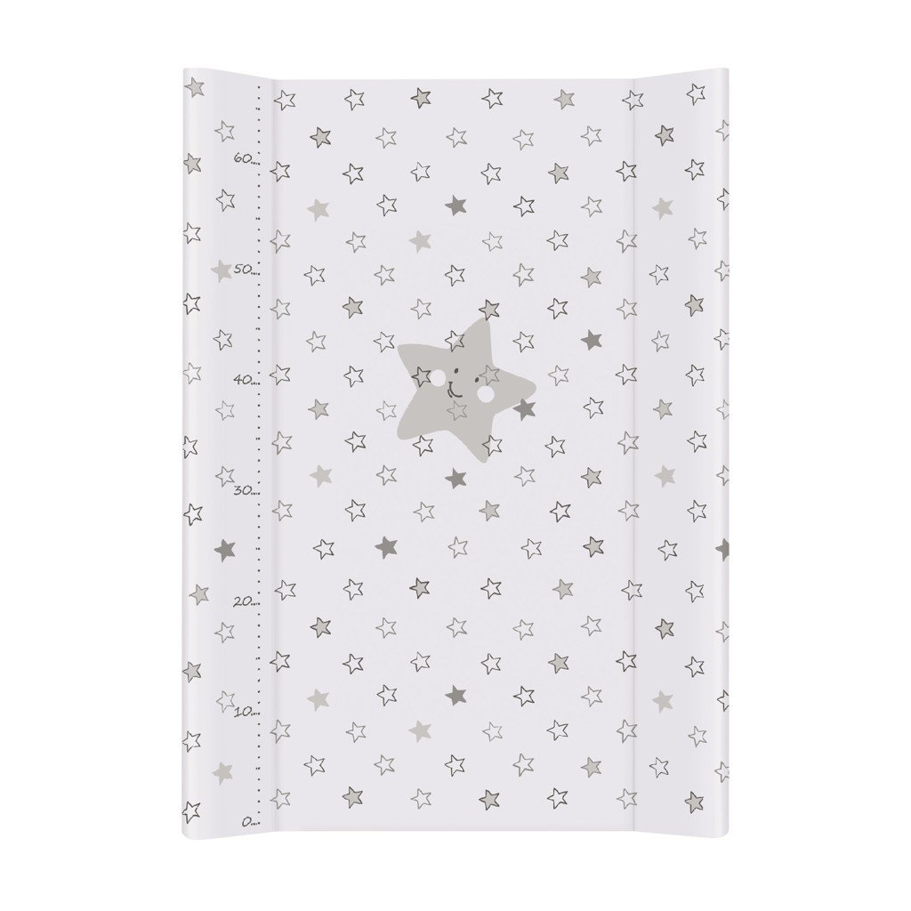 Ceba Podložka přebalovací 2-hranná s pevnou deskou (50x70) Comfort Hvězdy šedá Ceba