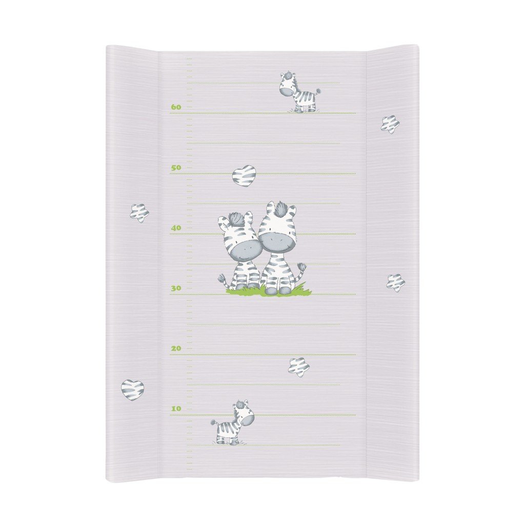 Ceba Podložka přebalovací 2-hranná s pevnou deskou (50x80) Comfort Zebra šedá Ceba