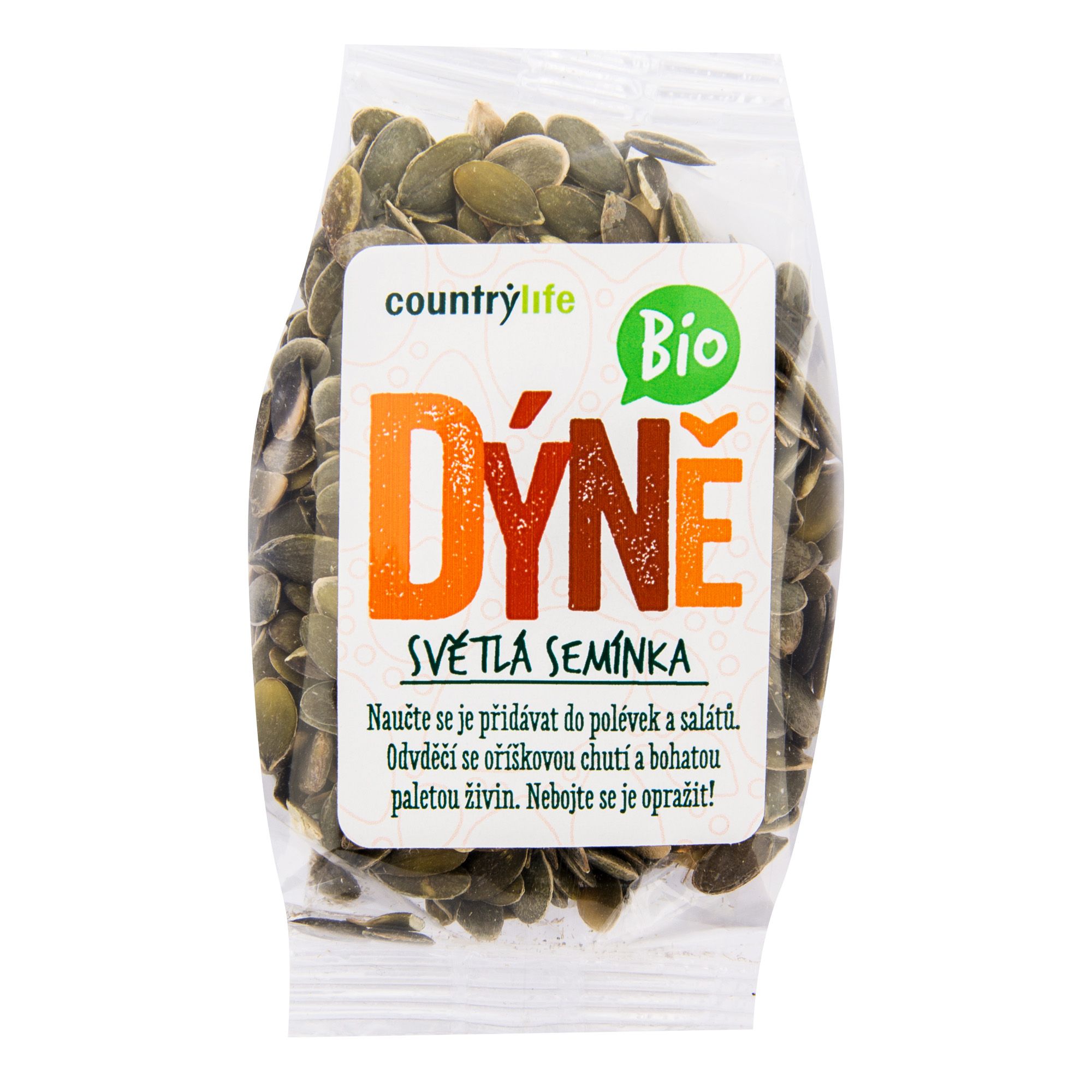 Country Life Dýňová semínka světlá BIO 100 g Country Life