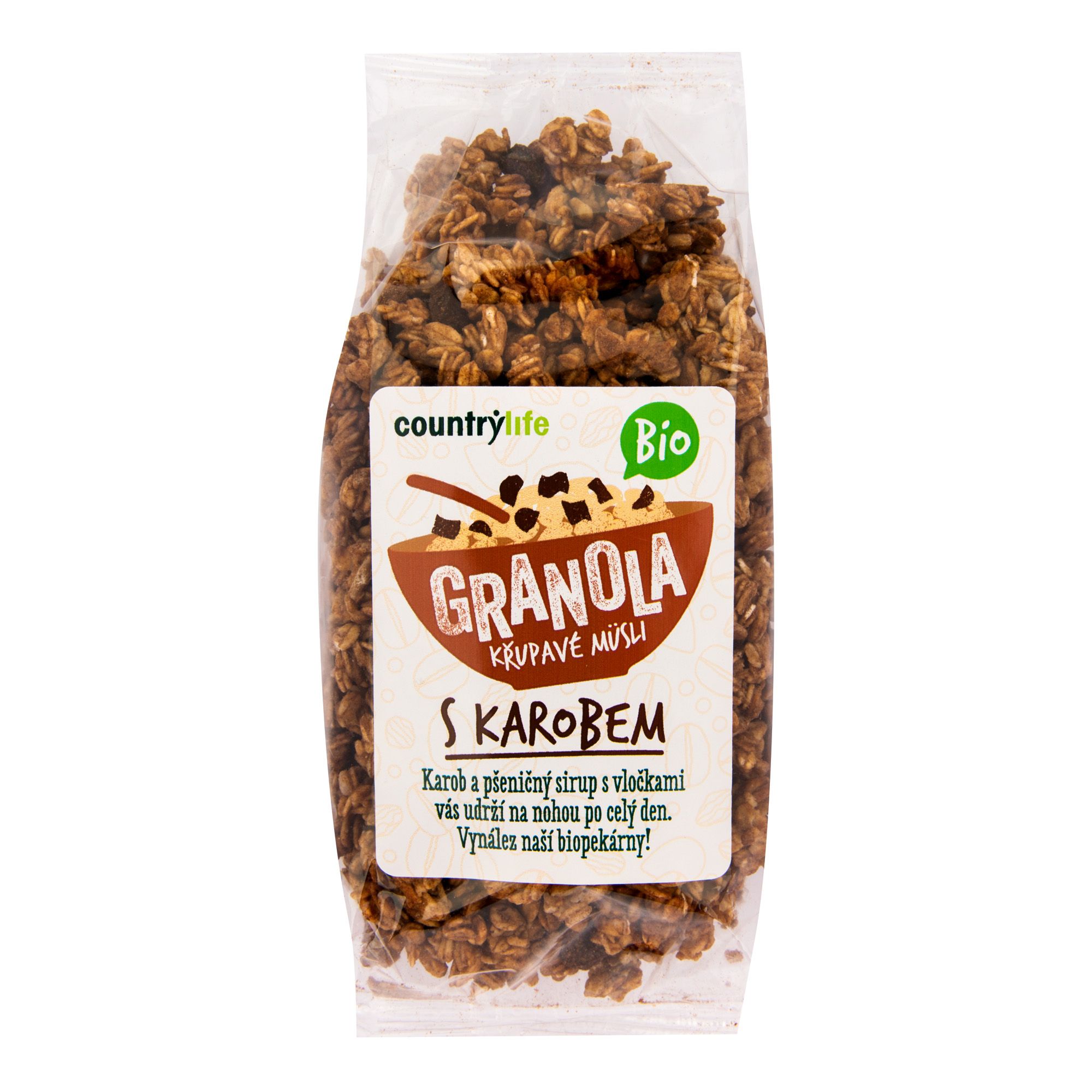 Country Life Granola Křupavé müsli s karobem BIO 350 g Country Life