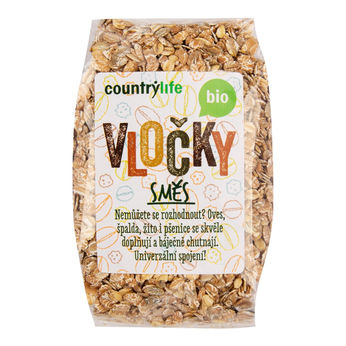 Country Life Směs vloček BIO 300 g Country Life