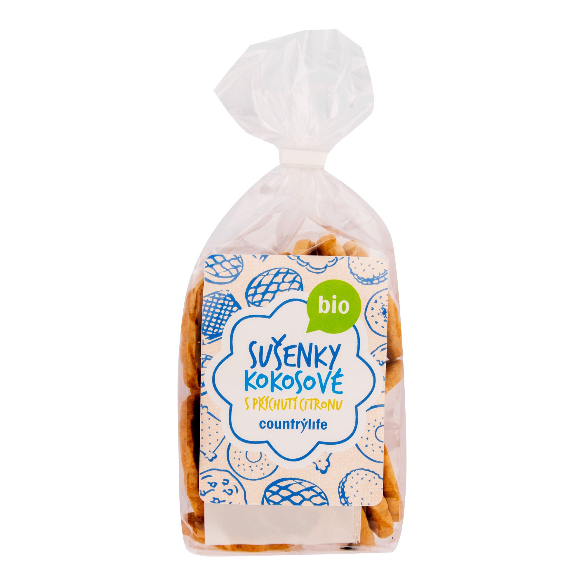 Country Life Sušenky kokosové s příchutí citronu BIO 175 g Country Life