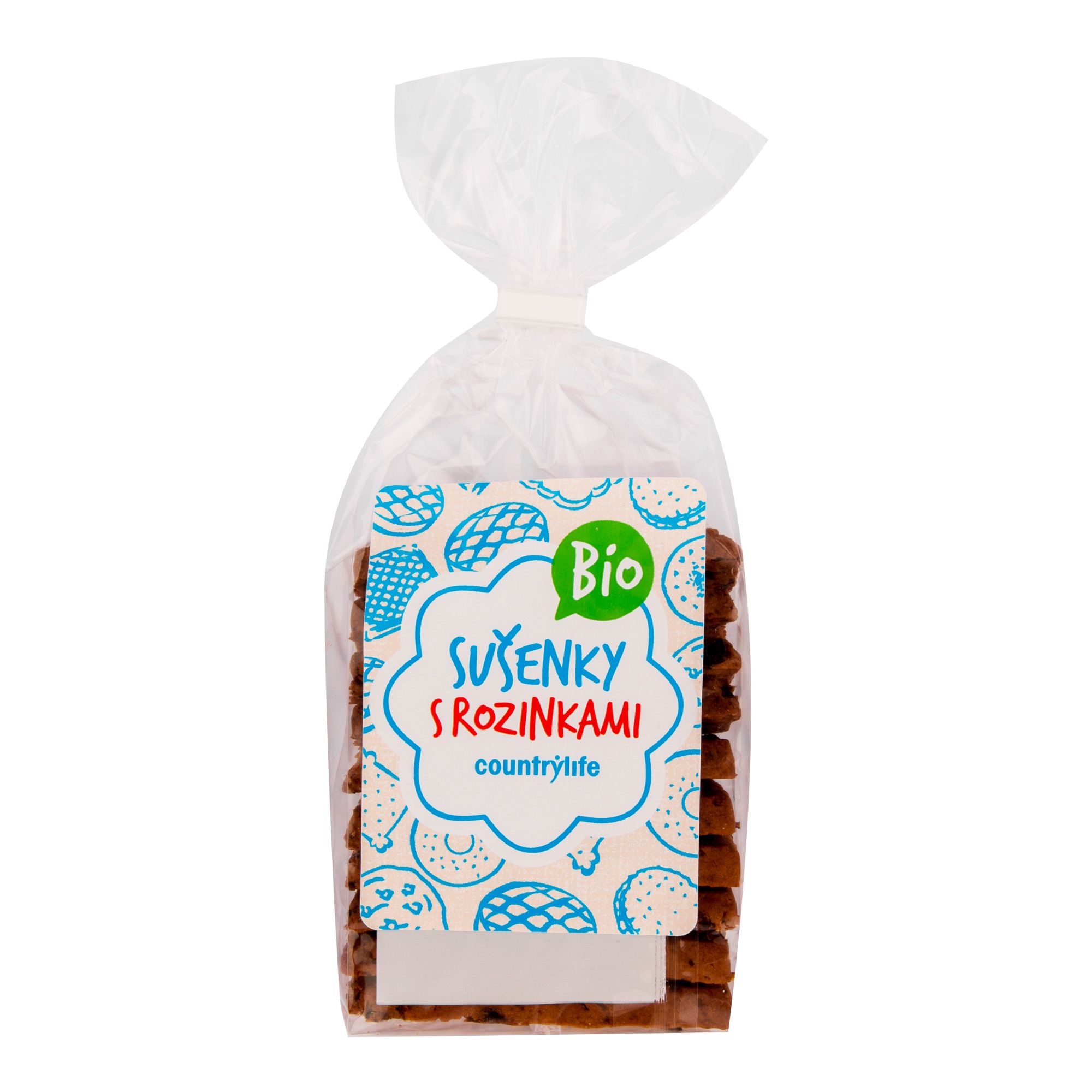 Country Life Sušenky s rozinkami BIO 230 g Country Life