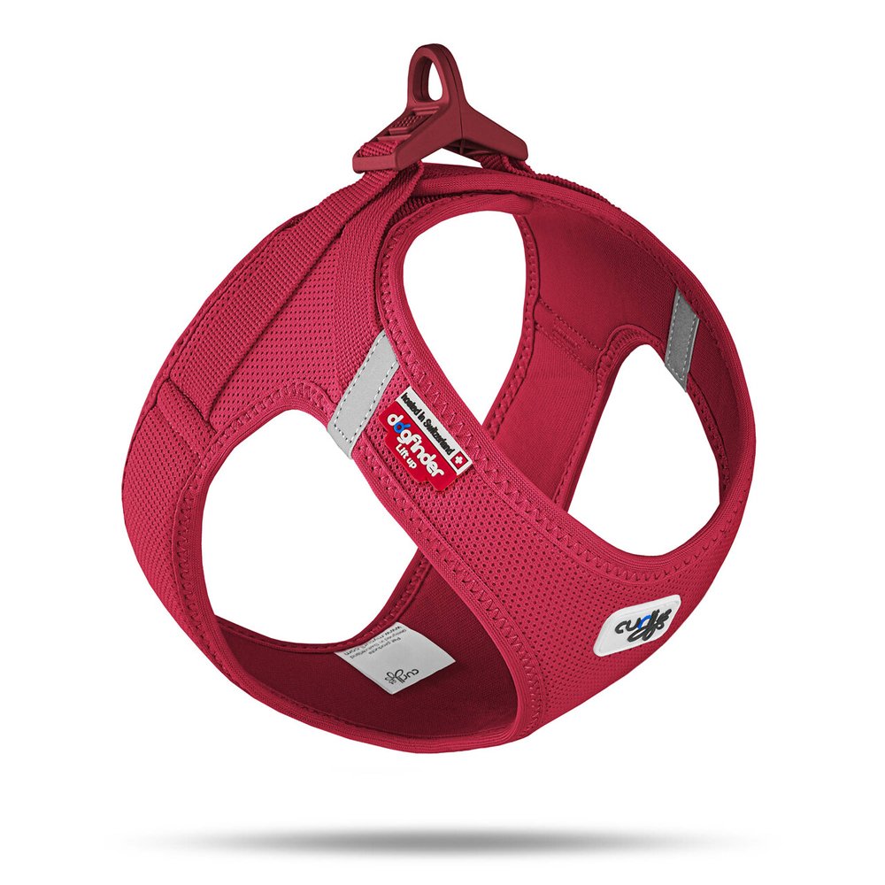 Curli Postroj pro psy se sponou Air-Mesh Red 3XS