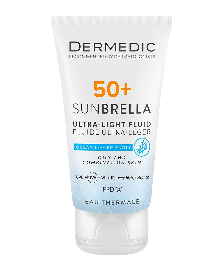 Dermedic Sunbrella Lehká opalovací emulze na mastnou pleť SPF50+ 40 ml Dermedic