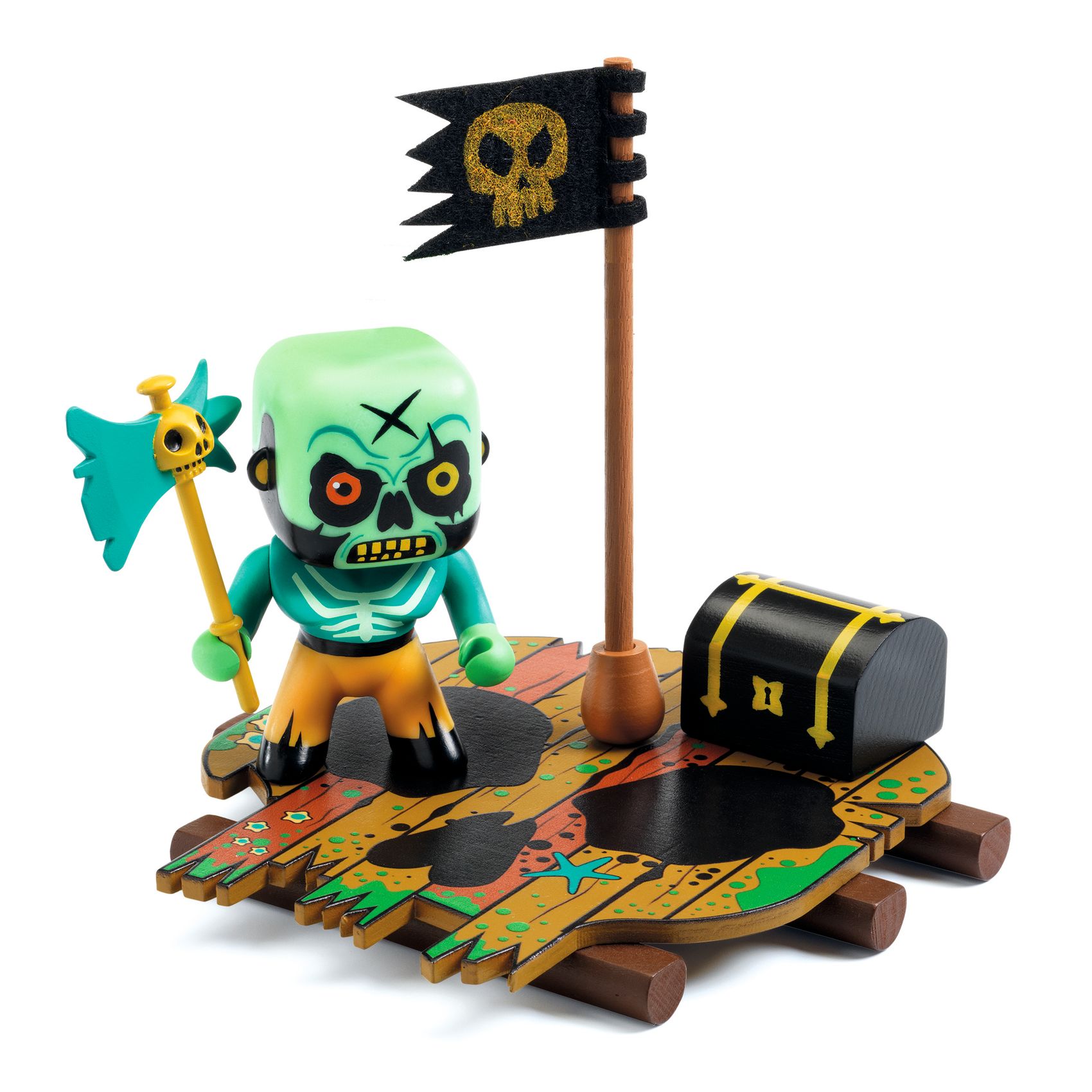 Djeco Arty toys figurka Pirát s pokladem Djeco