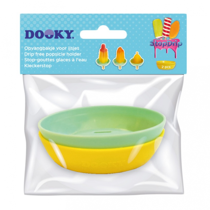 Dooky odkapávací mističky na nanuk StopDrip Yellow/Mint 2ks Dooky