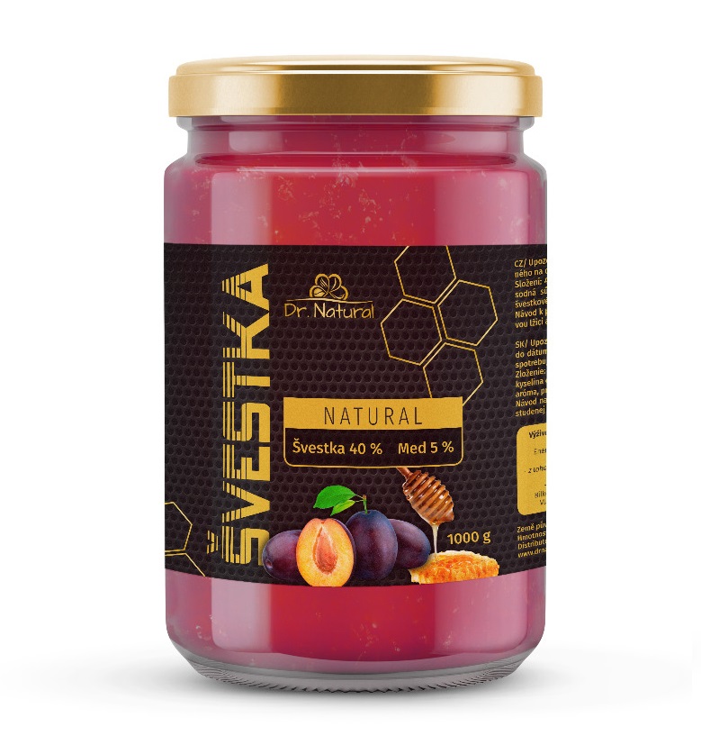 Dr. Natural Švestka + Med natural 1000 g Dr. Natural