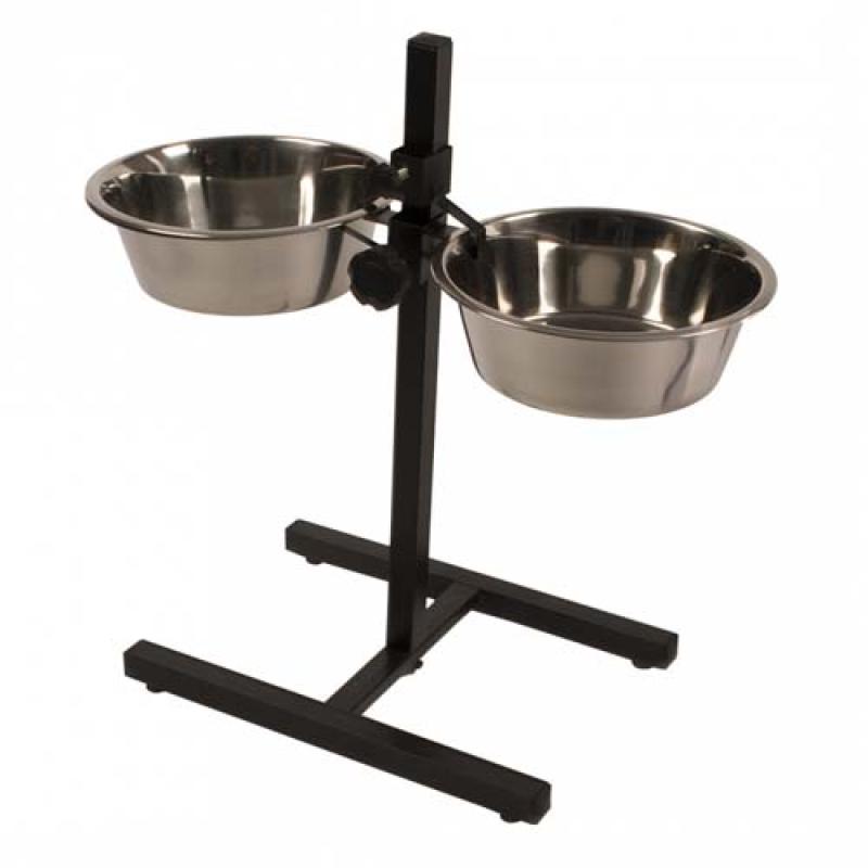 Duvo+ Nerezové misky s nastavitelným stojanem 56cm 2x24cm Duvo+