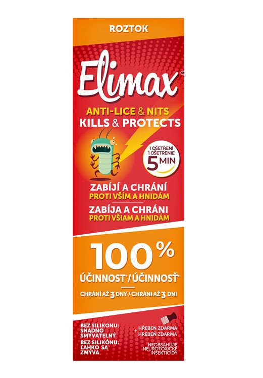 Elimax Roztok proti vším a hnidám 100 ml + hřeben Elimax