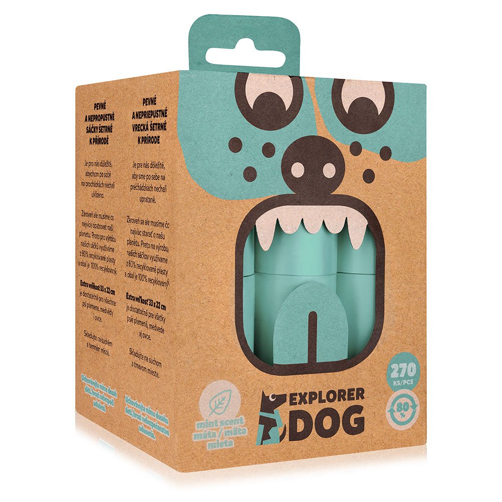 Explorer dog Sáčky recyklované na psí exkrementy s vůní máty 270 ks Explorer dog