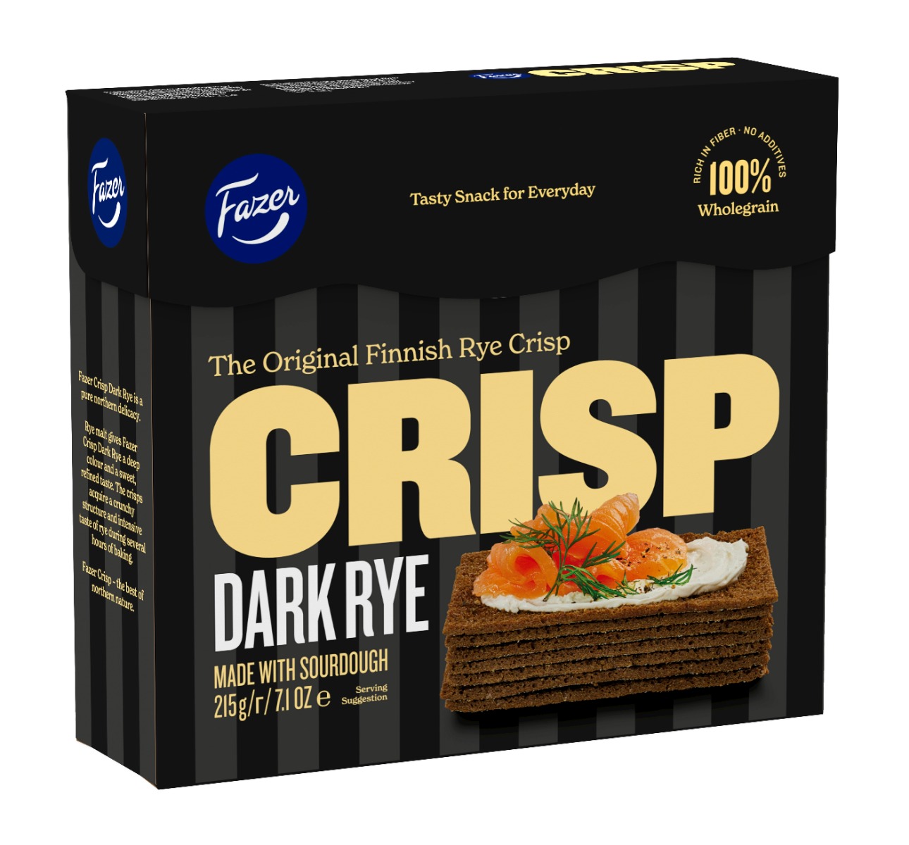 Fazer Crisp Tmavé žitné křupavé plátky 215 g Fazer Crisp