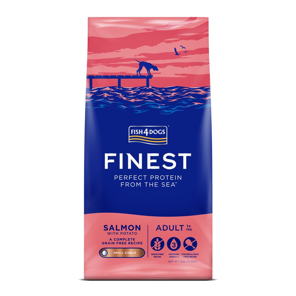 Fish4Dogs Granule malé pro dospělé psy Finest losos s bramborami 6 kg