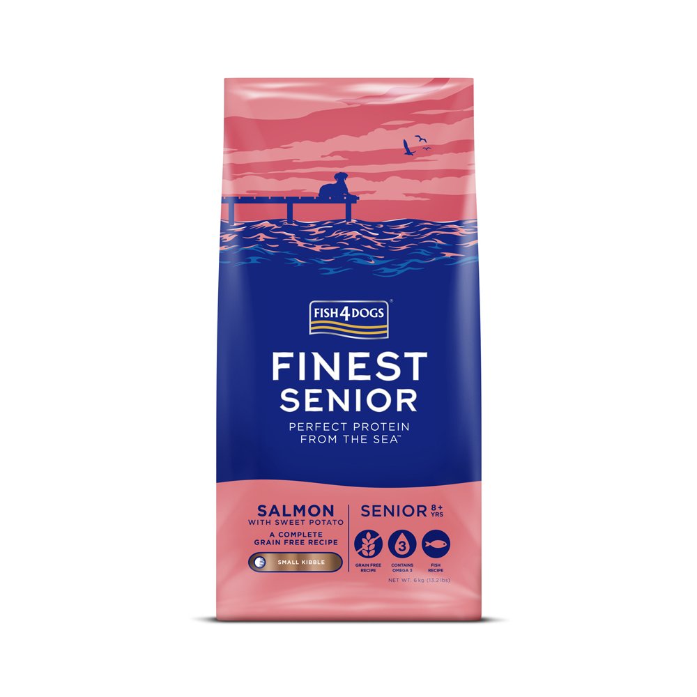 Fish4Dogs Granule malé pro starší psy Finest losos se sladkými bramborami 6 kg
