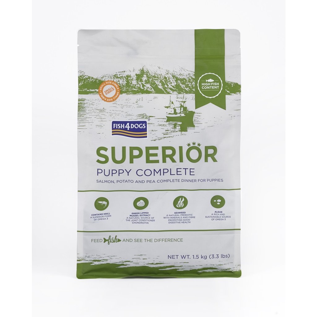 Fish4Dogs Granule malé pro štěňata Superior losos s bramborami 1