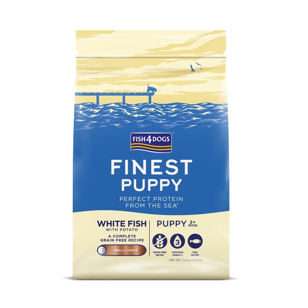 Fish4Dogs Granule malé pro štěňátka Finest bílá ryba s bramborami 1