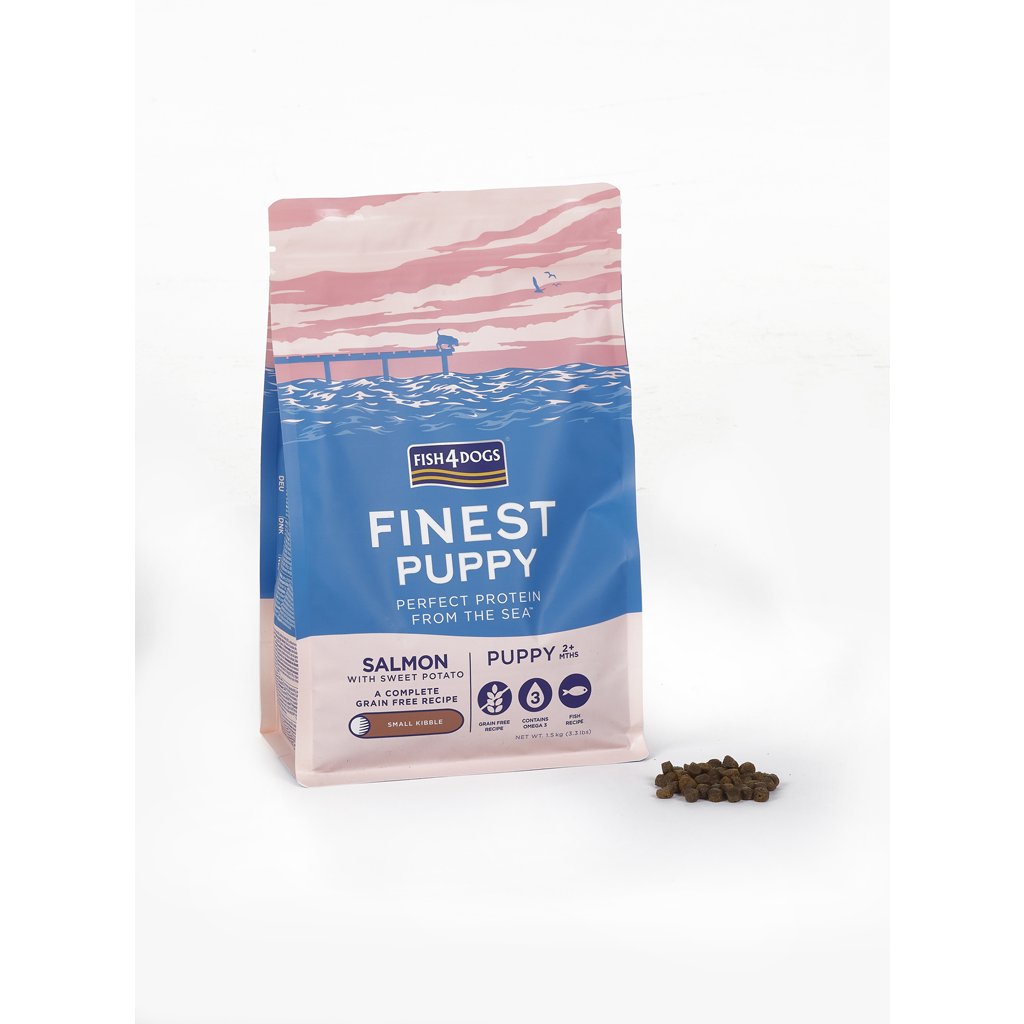 Fish4Dogs Granule malé pro štěňátka Finest losos se sladkými bramborami 1
