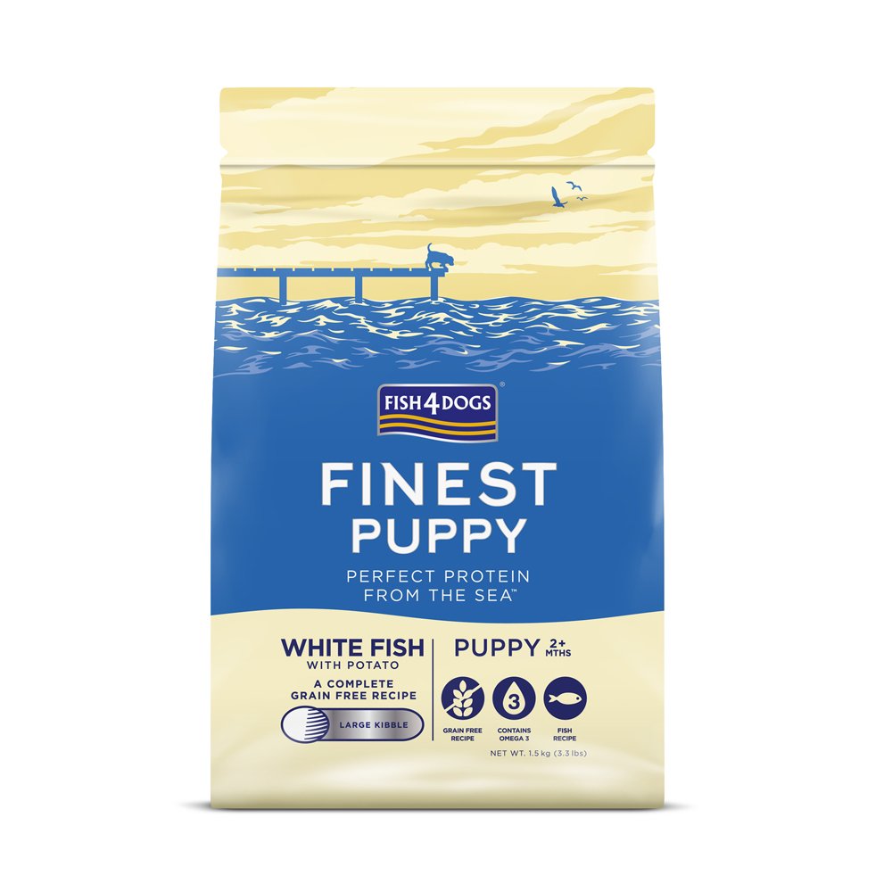 Fish4Dogs Granule velké pro štěňátka Finest bílá ryba s bramborami 1