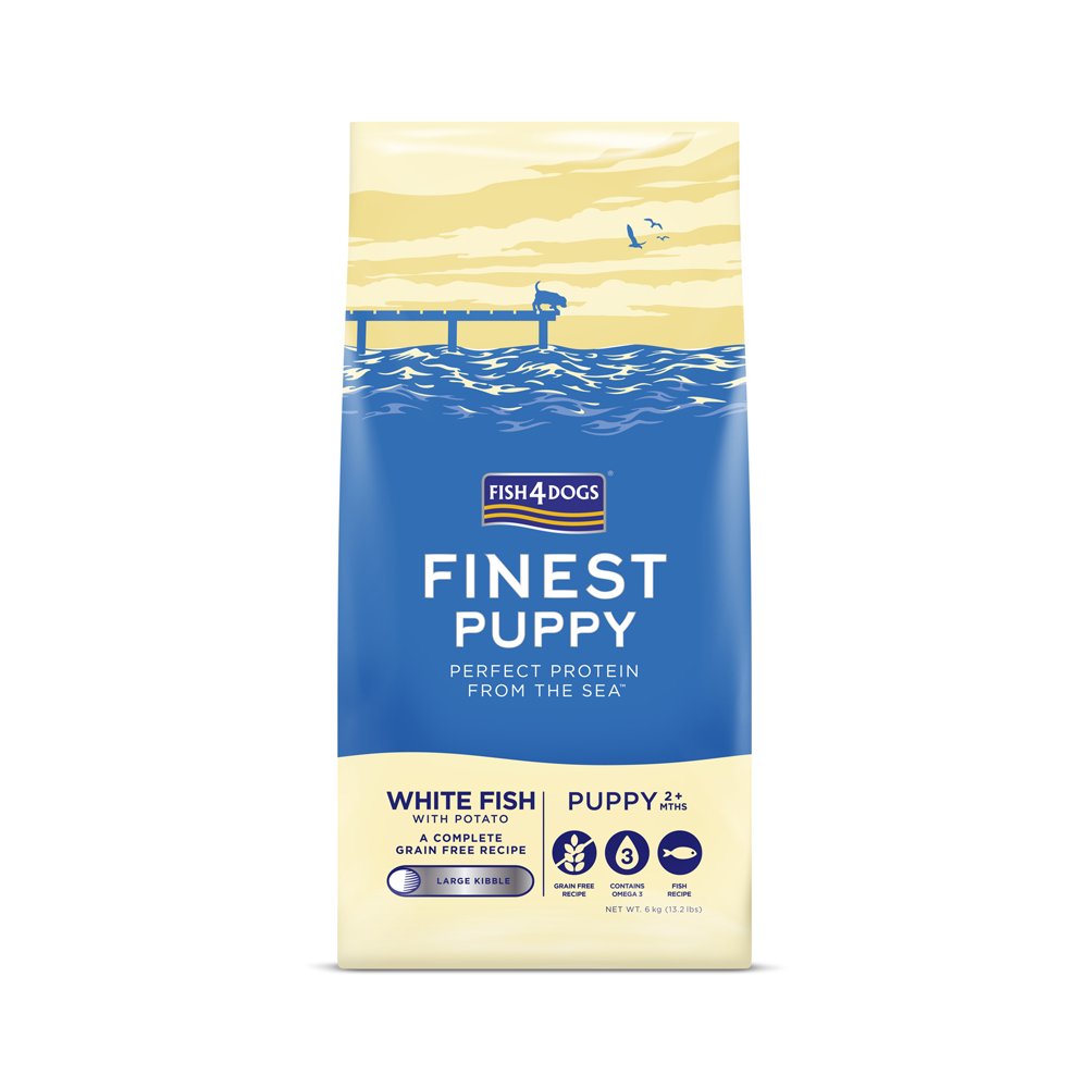 Fish4Dogs Granule velké pro štěňátka Finest bílá ryba s bramborami 6 kg