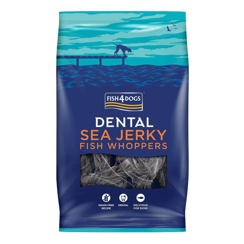 Fish4Dogs Pamlsky pro psy DENTAL SEA mořská ryba - kousky 500 g Fish4Dogs