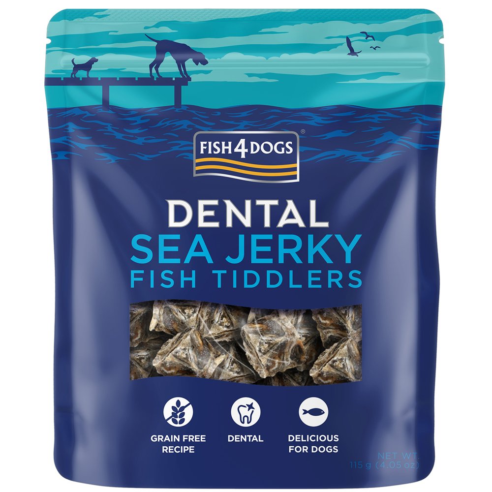 Fish4Dogs Pamlsky pro psy DENTAL SEA mořská ryba - rybičky 115 g Fish4Dogs