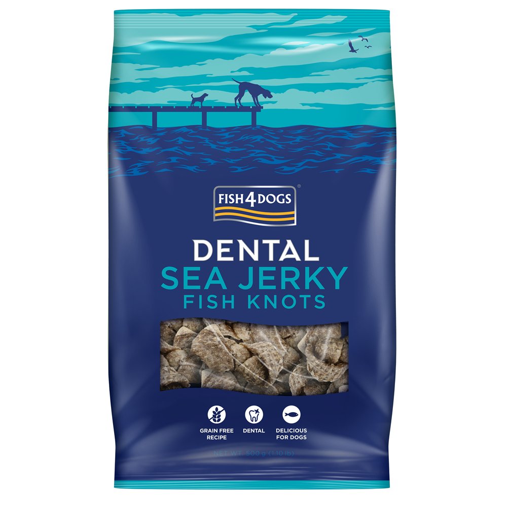 Fish4Dogs Pamlsky pro psy DENTAL SEA mořská ryba - uzlíky 500 g Fish4Dogs