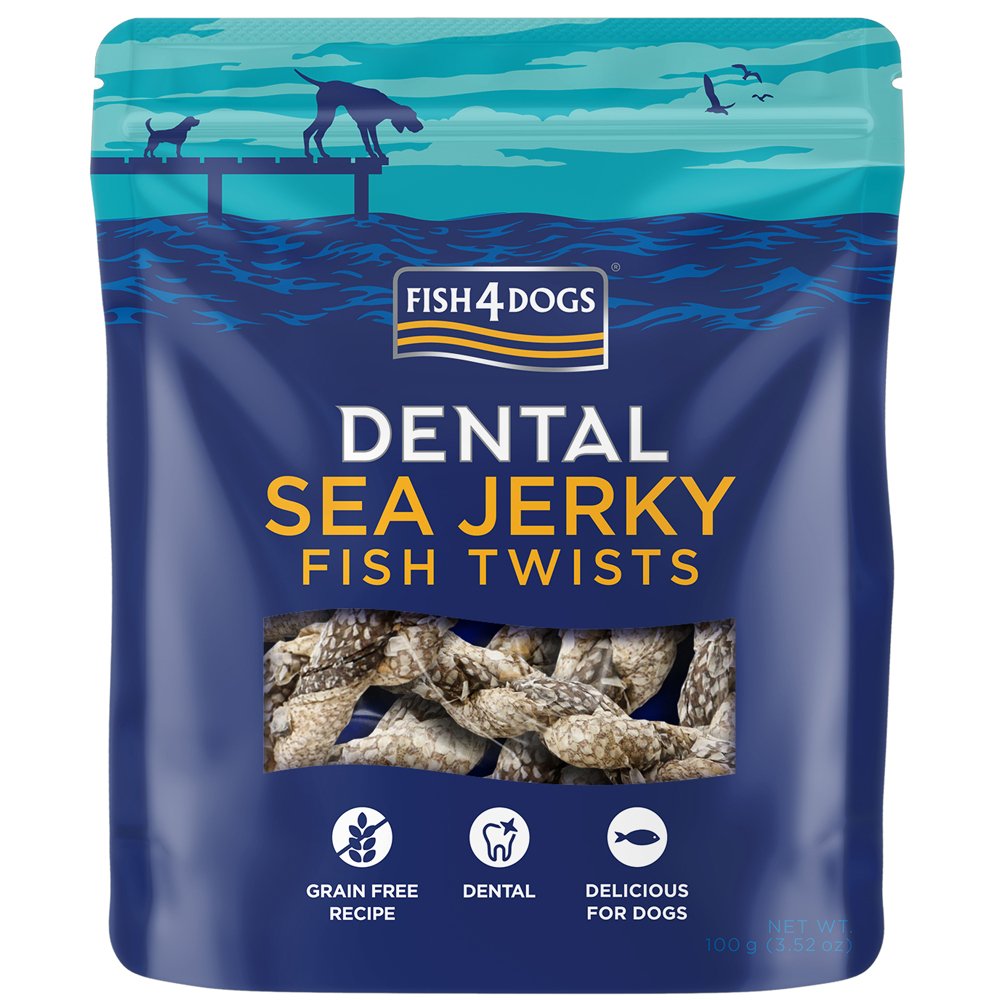 Fish4Dogs Pamlsky pro psy DENTAL SEA mořská ryba - závitky 100 g Fish4Dogs