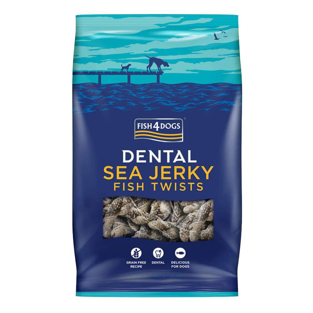 Fish4Dogs Pamlsky pro psy DENTAL SEA mořská ryba - závitky 500 g Fish4Dogs