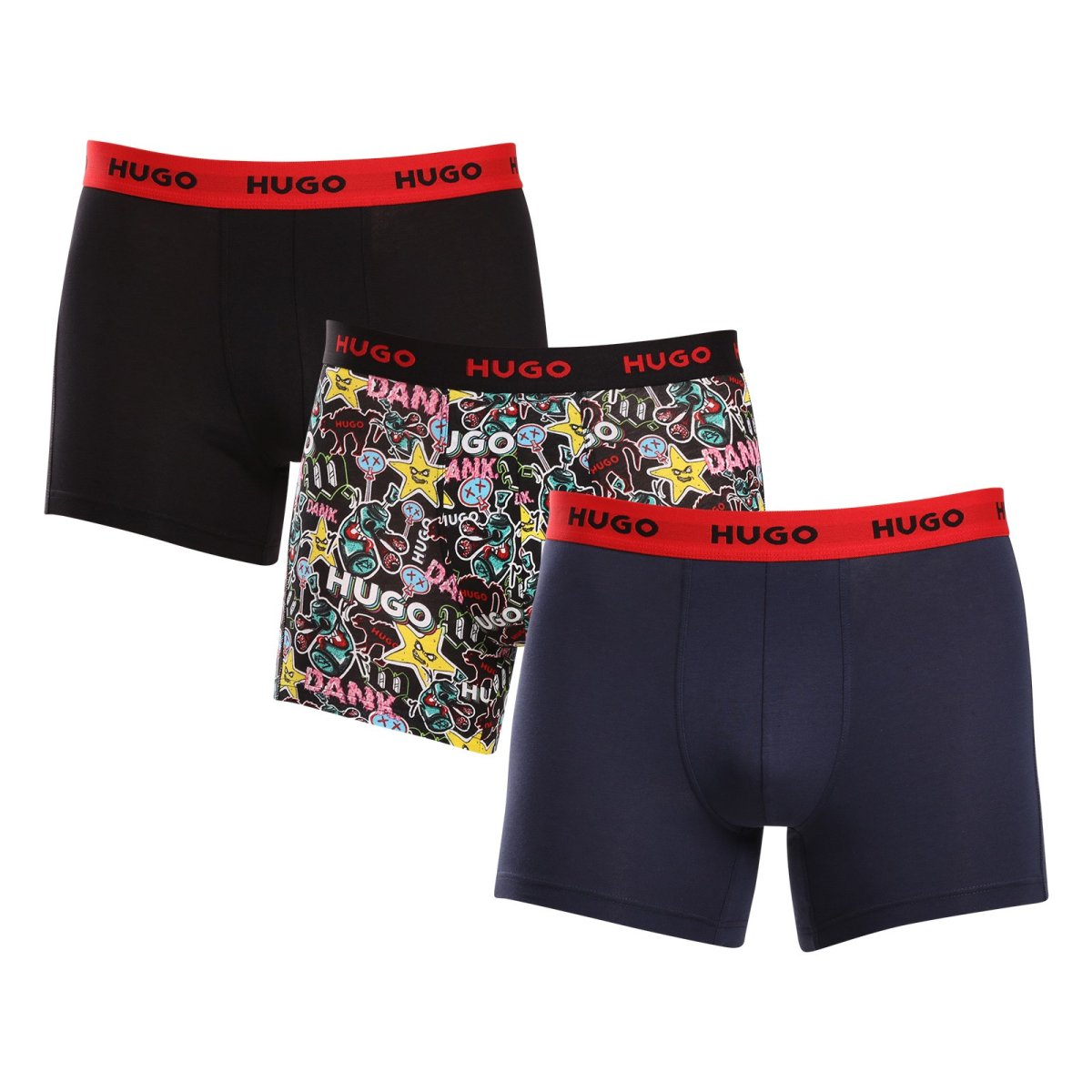 HUGO 3PACK pánské boxerky vícebarevné (50517887 979) XXL HUGO