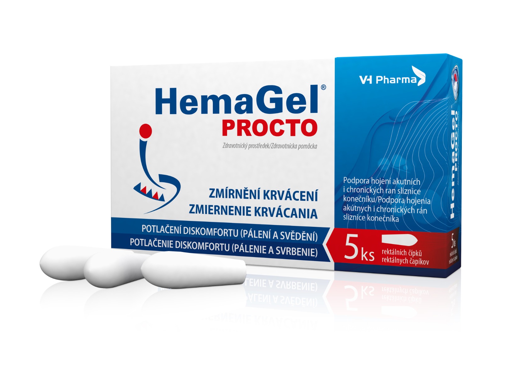 Hemagel PROCTO rektální čípky 5 ks Hemagel