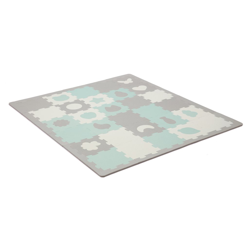 Kinderkraft Podložka pěnová puzzle Luno Shapes 185 x 165 cm Mint