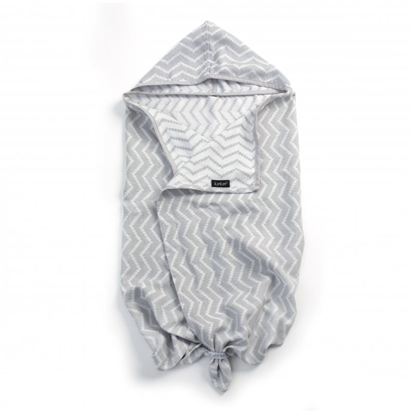 KipKep mušelínová osuška BLENKER S KAPUCÍ 100x70cm Silver Grey KipKep